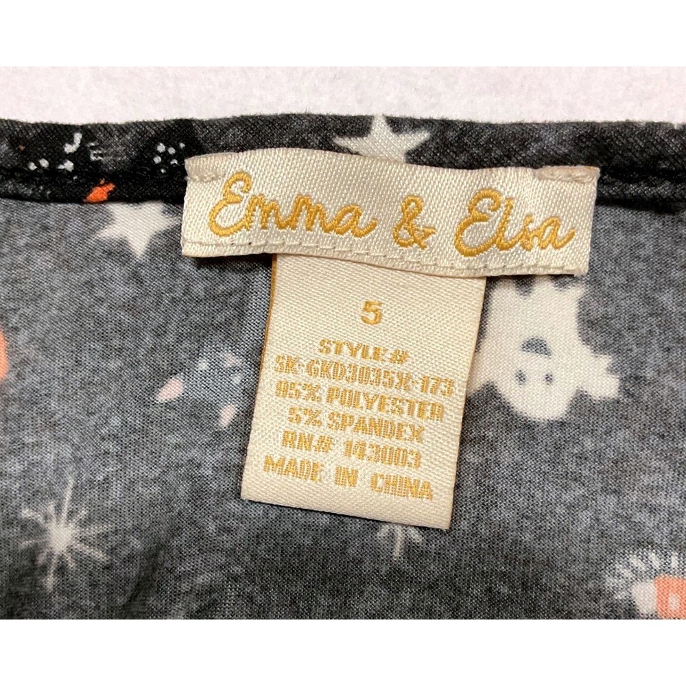 Emma & Elsa Girls Halloween Dress Grey Pumpkin Ghost Cat Size 5 SK-GKD3035H-173 - Picture 6 of 7